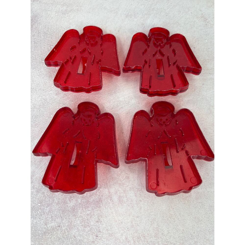 Vintage plastic Angel cookie cutters set of 4